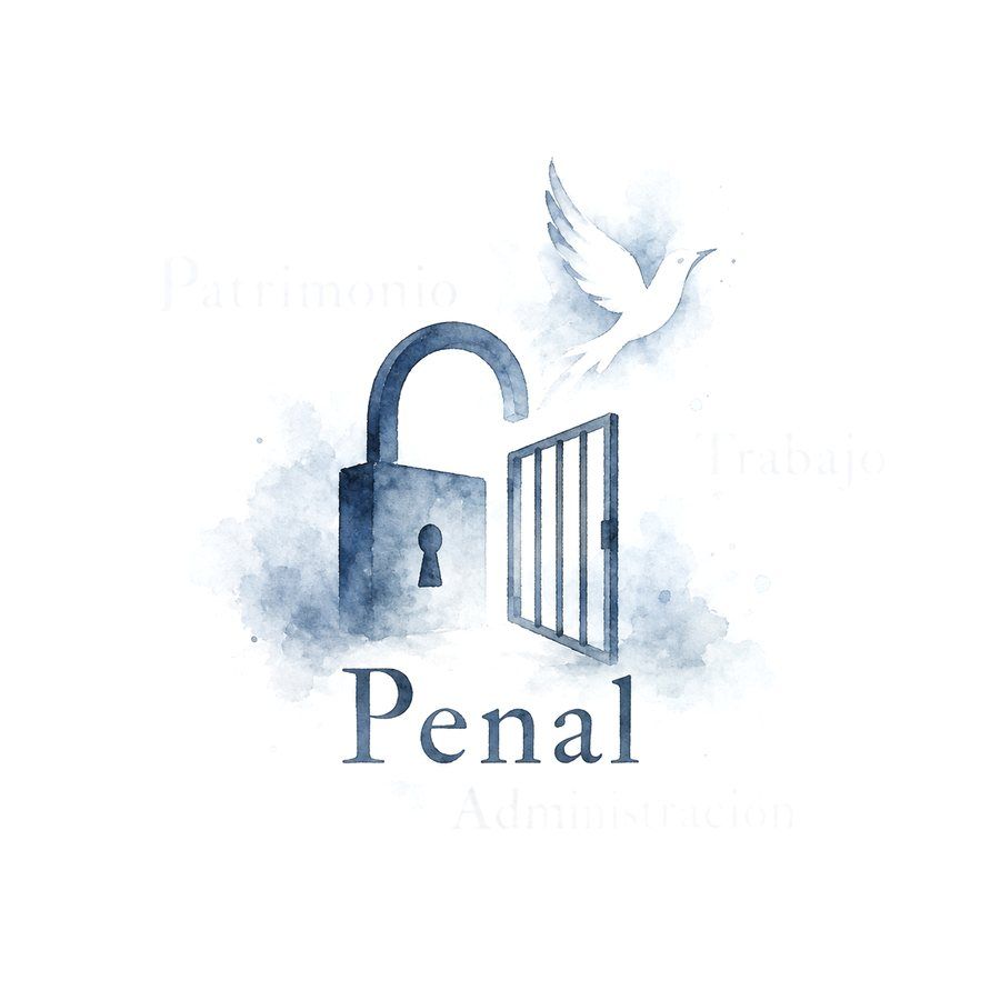 Acuarela de un candado abierto, una reja y una paloma: Penal